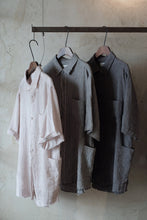 將圖片載入圖庫檢視器 Le&#39;IKUJI linen striped shirt w/pockets unisex
