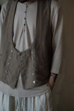 將圖片載入圖庫檢視器 Le&#39;FUKIDA ctn-linen vest unisex
