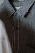 將圖片載入圖庫檢視器 Le&#39;IKUJI linen striped shirt w/pockets unisex
