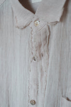 將圖片載入圖庫檢視器 Le&#39;IKUJI linen striped shirt w/pockets unisex
