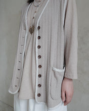 將圖片載入圖庫檢視器 Le&#39;YAGITA patchwork (knit+linen) vest unisex
