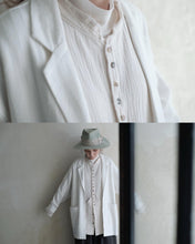 將圖片載入圖庫檢視器 Le&#39;WAGAI Sth-linen blazer unisex
