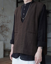 將圖片載入圖庫檢視器 Le&#39;CHISAE linen vest/top unisex
