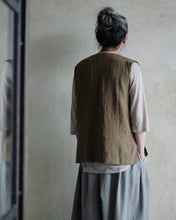 將圖片載入圖庫檢視器 Le&#39;CHISAE linen vest/top unisex
