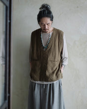 將圖片載入圖庫檢視器 Le&#39;CHISAE linen vest/top unisex
