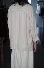 將圖片載入圖庫檢視器 Le'GAKUEI striped linen shirt/top unsex
