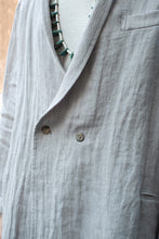 將圖片載入圖庫檢視器 Le&#39;DEMIYA double breasted linen blazer unisex
