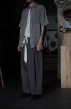 將圖片載入圖庫檢視器 Le&#39;IKUJI linen striped shirt w/pockets unisex
