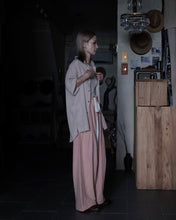 將圖片載入圖庫檢視器 Le&#39;IKUJI linen striped shirt w/pockets unisex
