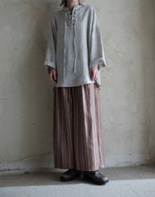 將圖片載入圖庫檢視器 Le&#39;GEINO linen stripe pants unisex
