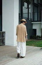 將圖片載入圖庫檢視器 Le&#39;GEMMA linen summer shirt unisex
