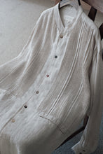 將圖片載入圖庫檢視器 Le'CANVIA linen shirt/top whit pockets unisex
