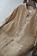 將圖片載入圖庫檢視器 Le'CANVIA linen shirt/top whit pockets unisex
