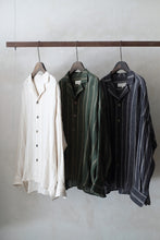 將圖片載入圖庫檢視器 Le'GAKUEI striped linen shirt/top unsex
