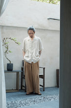 將圖片載入圖庫檢視器 Le'PARUKI Tencel short-sleeved shirt w/pockets unisex
