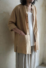 將圖片載入圖庫檢視器 Le'CANVIA linen shirt/top whit pockets unisex
