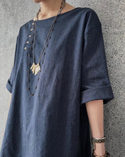 將圖片載入圖庫檢視器 Le&#39;RAKII stripe linen / top unisex
