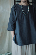 將圖片載入圖庫檢視器 Le&#39;RAKII stripe linen / top unisex
