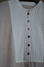 將圖片載入圖庫檢視器 Le&#39;FRENCH patchwork linen shirt w/pockets unisex
