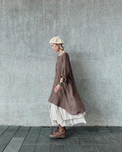 將圖片載入圖庫檢視器 Le&#39;TAGIMA linen long / top w/pockets unisex
